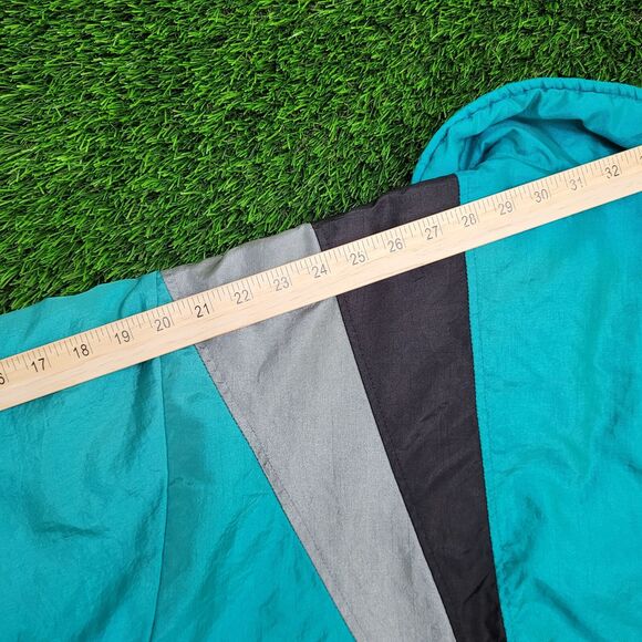 Vintage 80s MOD Jacket Womens Large 25x25 Turquoise - Picture 4 of 16